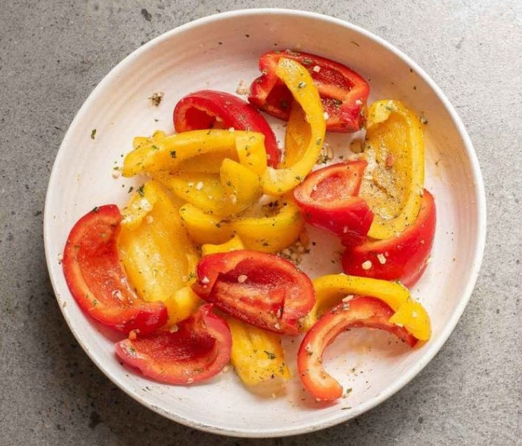 Bell peppers and onions